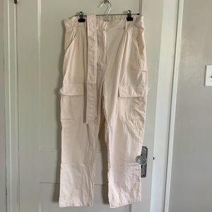H&M cargo style tie waist utility pants. Size 14